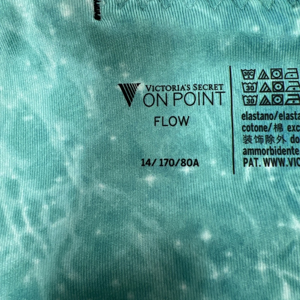 NWT Victoria's Secret On Point Flow Athleisure Fitness Leggings Teal Size 14 - Picture 9 of 16